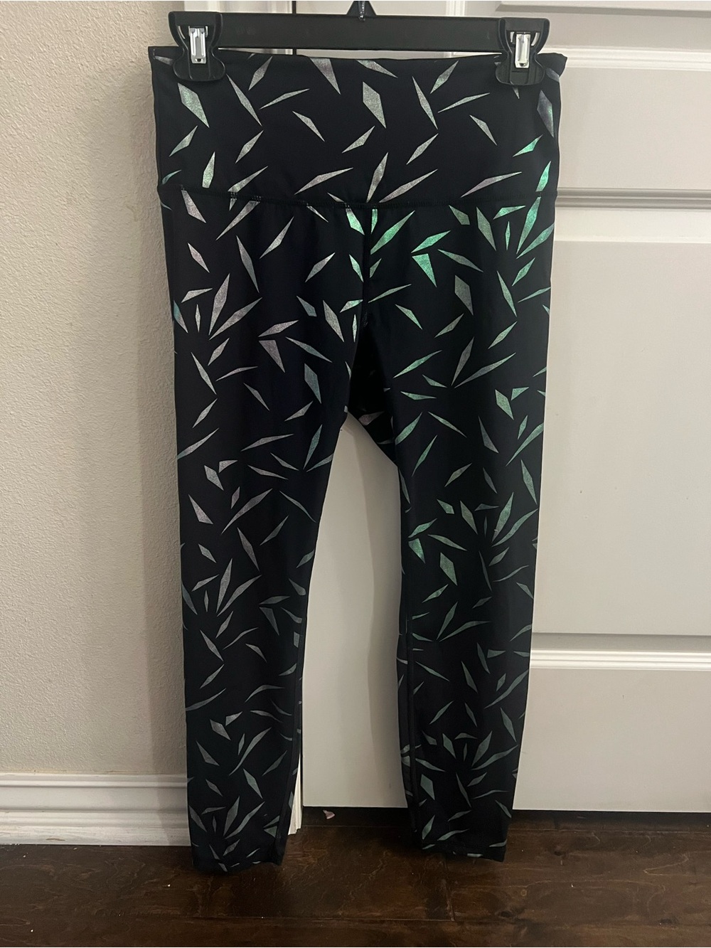 ZYIA Black Leggings with Iridescent Accents